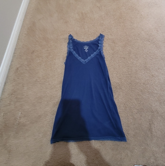 Blue lace Women's M tank top - Picture 2 of 4
